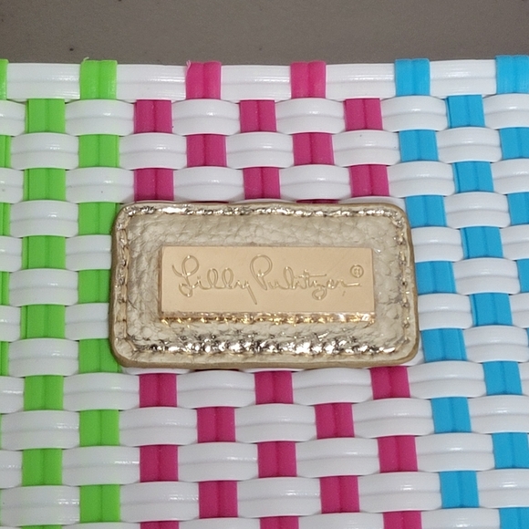 Lilly Pulitzer Multi Colored Woven Tote Bag. - Picture 8 of 10